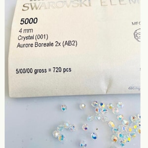 24pcs Swarovski® 2XAB Crystals Faceted  Double coated for extra shine Round Beads 4mm Fully drilled ref: 5000
