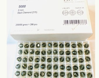 2mm Swarovski 5000 Round Beads, Black Diamond - 100 Pcs - Etsy