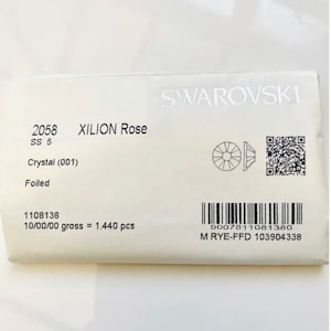 100pcs Swarovski® Crystal ss5 flatback Non Hotfix Tooth gems Lead Free ref: 2058