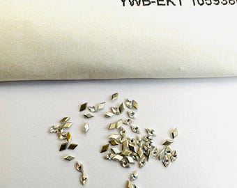 10pcs Tooth Gems Swarovski® Crystal Diamond MINI  1.5x3mm Foiled Lead Free Crystal Gems Jewellery MINI DIAMONDS craft