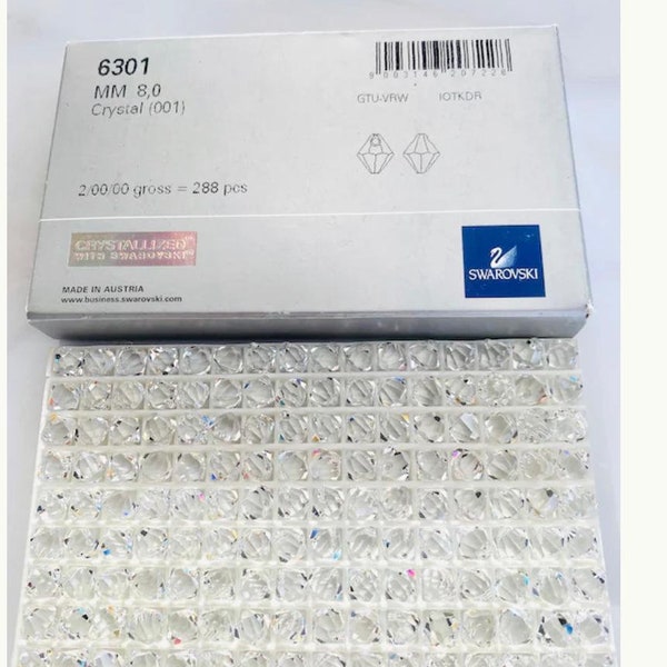 6pcs Original Swarovski® Crystal 8mm Top Drilled Bicone Pendant  ref:  6301 craft