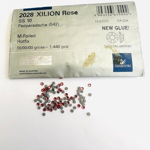 50pcs Swarovski® Padparadscha ss10 HOTFIX stones Rhinestones flatback 3mm ref: 2028