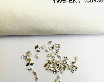50pcs Tooth Gems Swarovski® Crystal Diamond MINI  1.5x3mm Foiled Lead Free Crystal Gems Jewellery MINI DIAMONDS craft
