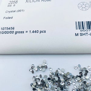50pcs Tooth Gem Swarovski® Crystal Non Hotfix   Designs foiled Gluefix   ss9 Rhinestones Flatback ref :2058