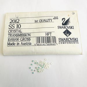 50pcs Vintage Swarovski® Crystal Transmission ss10 HOTFIX stones Rhinestones flatback 3mm ref: 2012