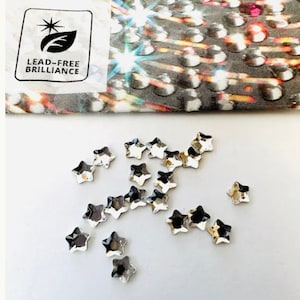 10pcs Tooth Gems Preciosa® Crystal MINI STARS 4mm Non hotfix Crystal Designs Lead Free Foiled Rhinestones Flatbacks Austrian Crystals