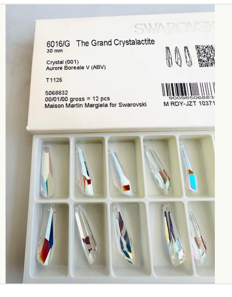 1pc Original Swarovski® 30mm Grand Crystalactite AB Crystal Maison