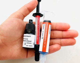 Professional Tooth Gem Adhesive Glue Kit RUBYSCRAFT with UV Glue, Gel and Bonding Adhesives & Nozzles