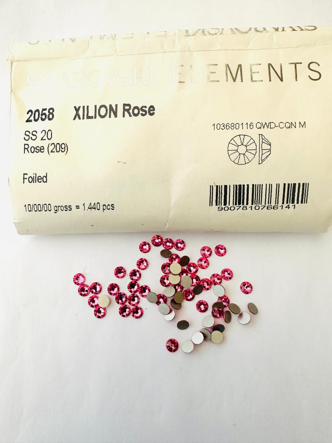 50pcs Swarovski® Rose Stones Ss20 Rhinestones Flatback Non Hotfix