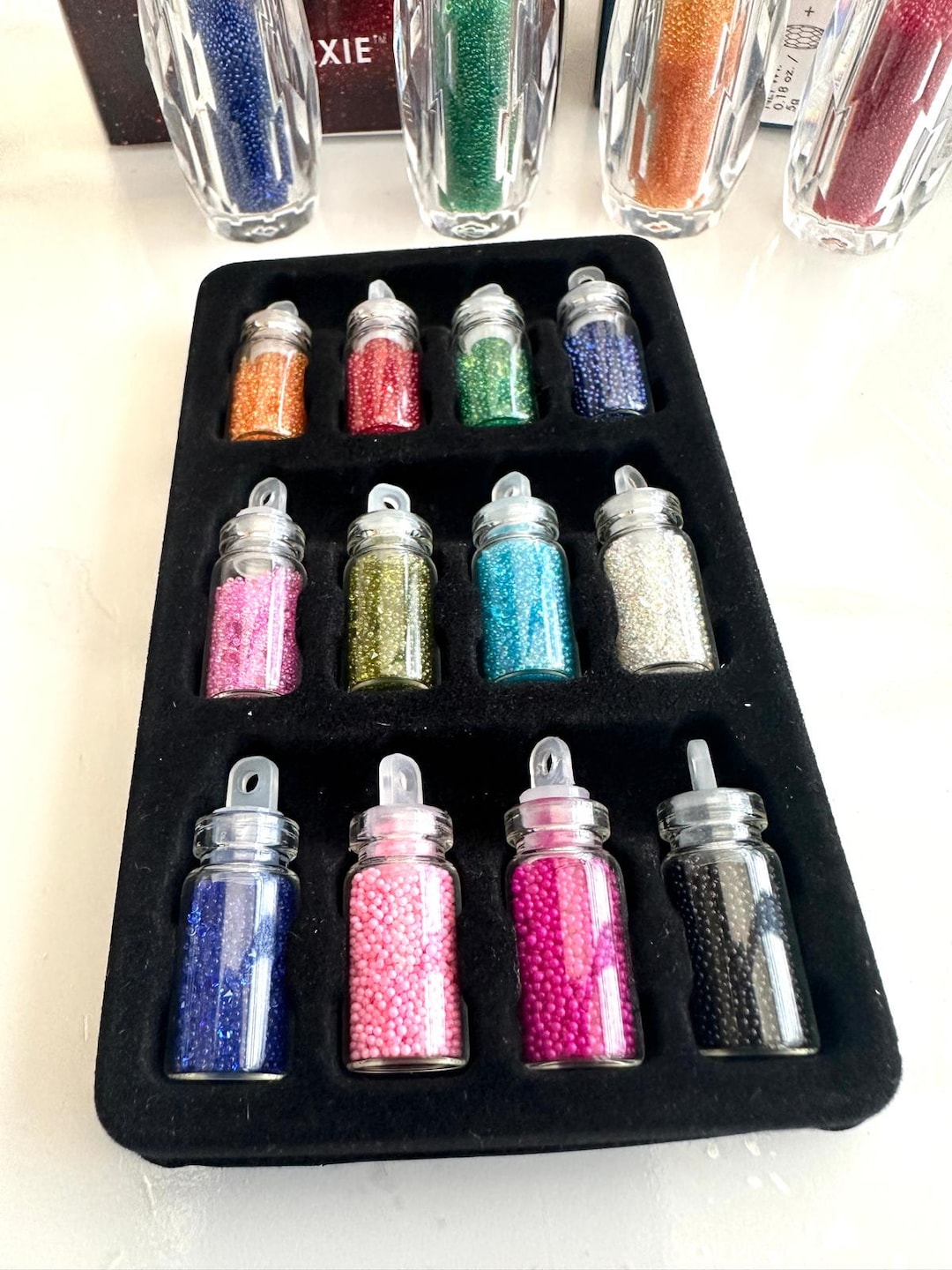 スワロフスキー Crystal Pixel flake 3個セット Swarovski® and Preciosa® Micro Gems and Crystal Pixie Tooth Gems