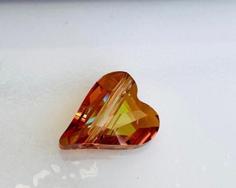 1stk Original Swarovski® Kristall Kupfer 17 mm Wildes Herz Perle ref: 5743 Handwerk