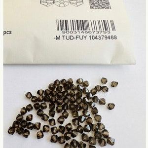 50pcs Swarovski® 4mm Greige  Bicone  Beads 5301 Bicone Crystal