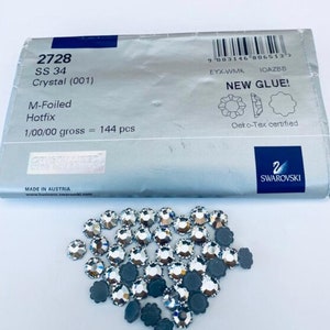 12pcs Swarovski®  Crystal ss34 Flower Rhinestones Hotfix flatback ref: 2728