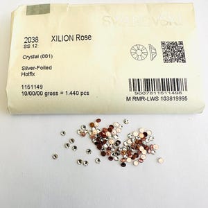 50pcs Swarovski®Crystal HOTFIX Lead free foiled ss12 Rhinestones  flatback ref: 2038
