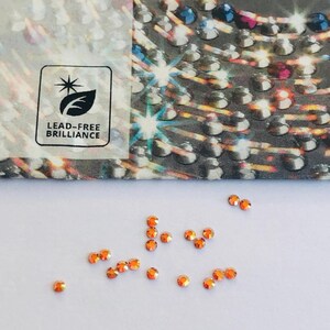 40pcs Tooth Gem Preciosa® ss6 Hyacinth  Shimmer colour & Colour Mix Crystal Non  Hotfix Designs foiled Gluefix Rhinestones Flatback