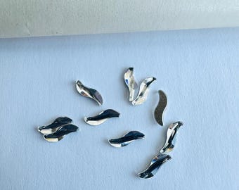 10個入り スワロフスキー® ウェーブクリスタル 8mm 鉛フリーライン