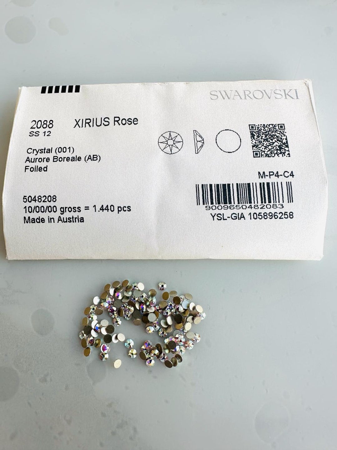 30pcs Swarovski® Ss12 (3mm) AB Crystal Tooth Gem Lead Free