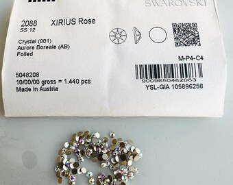 30pcs Swarovski® Ss12 (3mm) AB Crystal Tooth Gem Lead Free