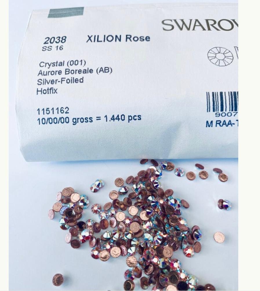 50pcs Swarovski® Ss16(4mm) Crystal AB Lead Free Rhinestones Hotfix