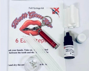 SPECIAL OFFER Rubyscraft® Mini Tooth Gems Kit with Tooth Gems Crystal Lead Free Swarovski ® 30pcs ss8 (2.4mm) Crystal flatback Rhinestone