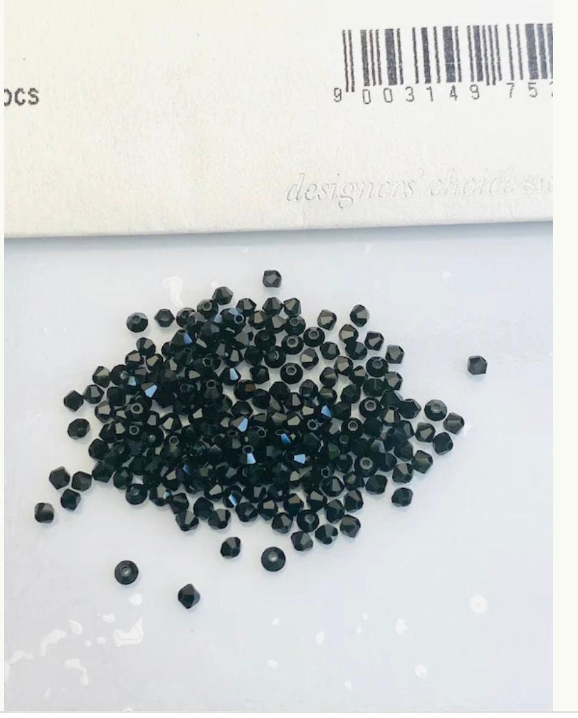 50pcs Original Swarovski® 2.5mm JET Bicone Beads 5328 Craft - Etsy