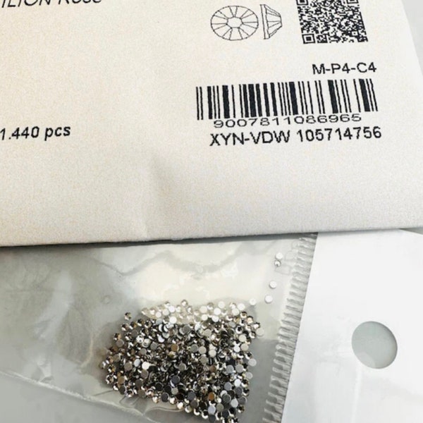 30pcs Swarovski® ss3(1.5mm) Crystal Tooth Gem Lead Free Rhinestones Non Hotfix flatback ref: 2058