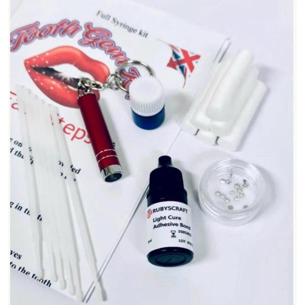 SPECIAL OFFER Rubyscraft® Mini Tooth Gems Kit with Mini Star 4mm Tooth Gems Crystal Lead Free Preciosa®  AB Crystal craft