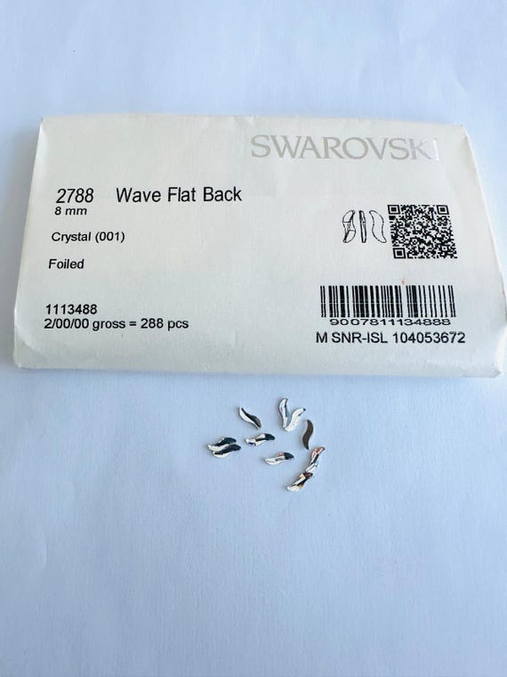 10個入り スワロフスキー® ウェーブクリスタル 8mm 鉛フリーライン