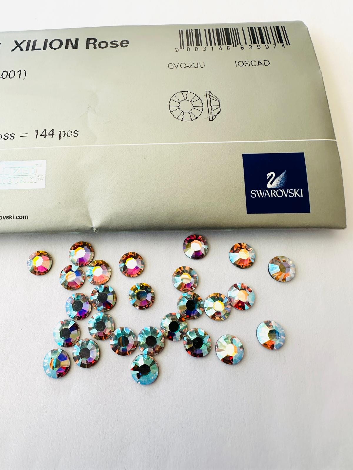 12pcs Swarovski® AB Crystal Ss34 Rhinestones Hotfix Flatback Ref