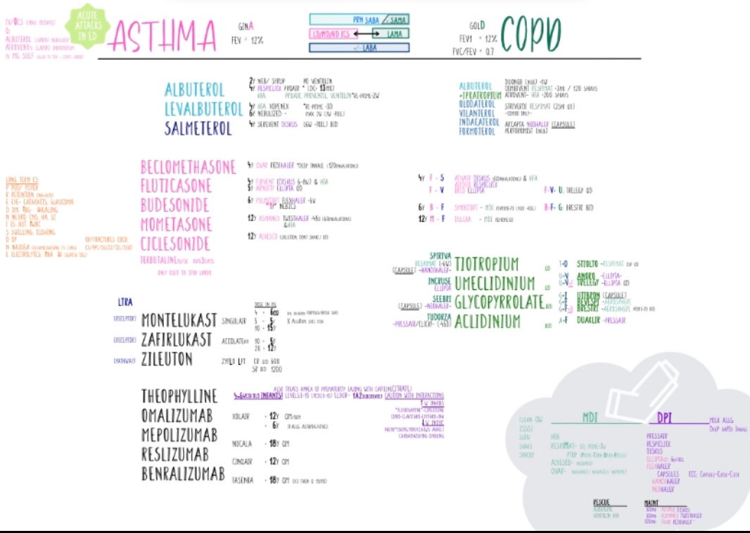 Copd Inhaler Guide.pdf ASTHMA COPD | Treatment & Inhalers | One Pager Pharmacology | Fast ...
