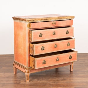 Used Antique DK Louis Wood Carvings Chest of Four Drawers 40.25 Tall