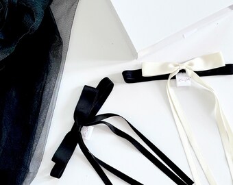 Black Bow Bridal Garter