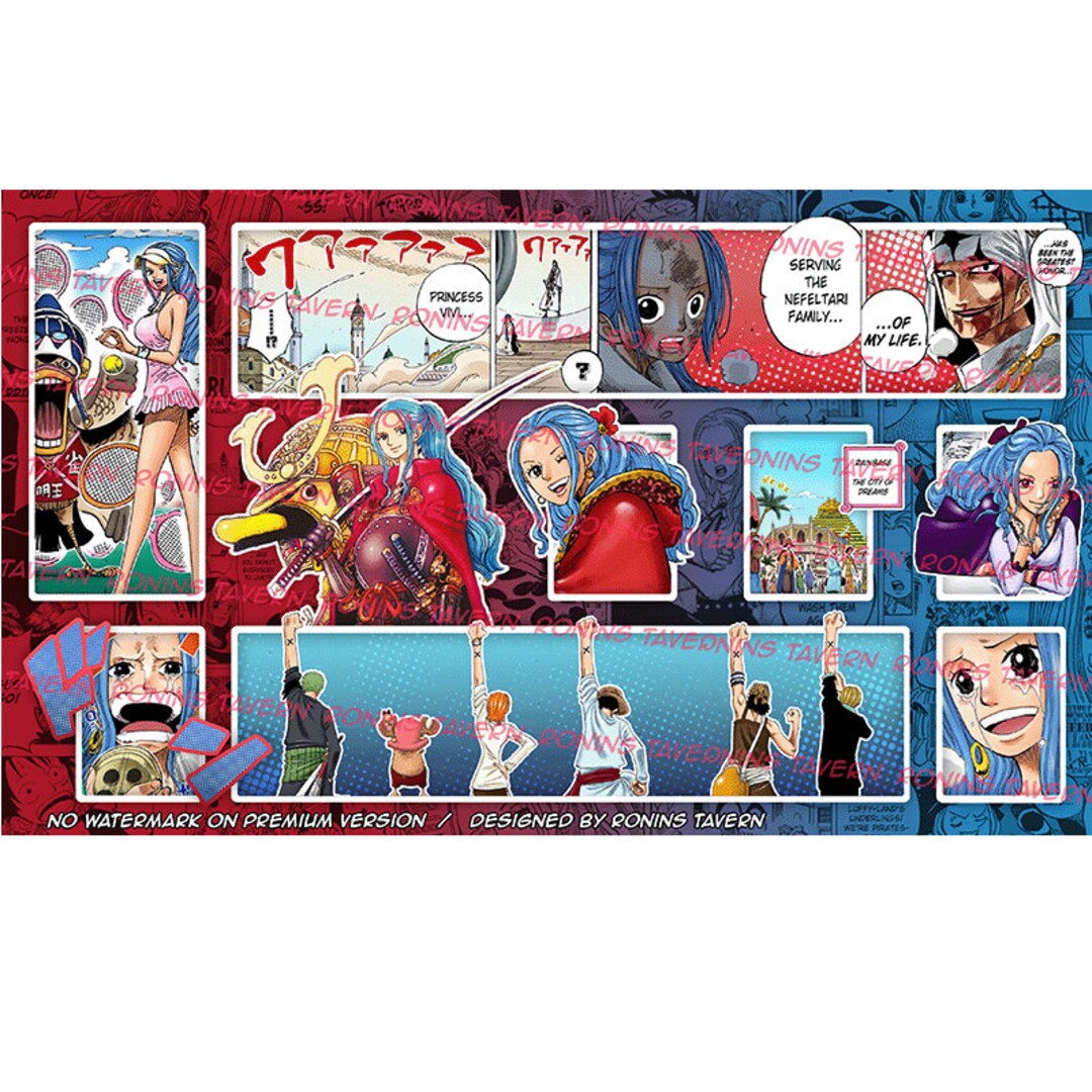 One Piece TCG Vivi Deluxe Playmat V2 With Zones designed