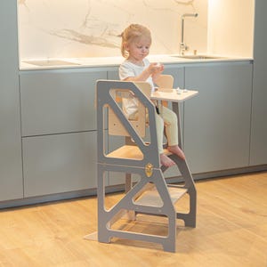 baby learning tower and high chair combo