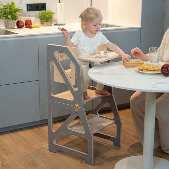 Baby High Chair Transformable Kitchen Tower