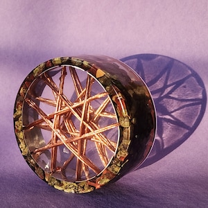 The Courage, Handmade 12 Point Starship Coil Orgonite, With Dragon Blood Crystals.