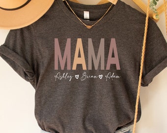 Custom Mama T-Shirt: Personalized Mother's Day Shirt With Children's Names