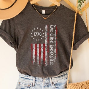 Patriotic t shirts, We the people Flag Shirt, Vintage USA Flag 1776 , US Flag T-shirts