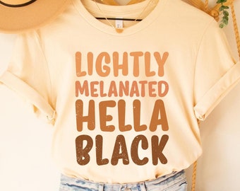 Camisa negra ligera con melanina: Black Pride Tee
