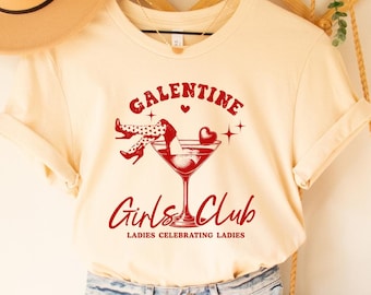 Galentine Girls Club Shirt, Ladies Celebrating Ladies, Galentines Day Gift, Anti Valentines Day Shirt, Valentine Besties, Galentine Day Gift