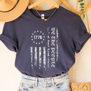 Patriotic t shirts, We the people Flag Shirt, Vintage USA Flag 1776, US Flag T-shirts , Distressed Patriotic t shirts
