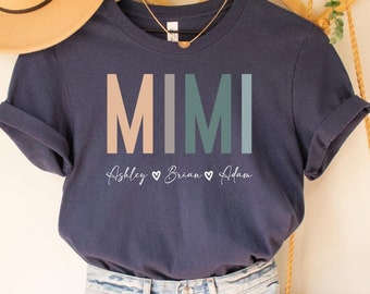Personalized Mimi Shirt, Kids Names, Mother's Day Gift