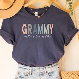 Custom Grammy Shirt, Grammy Shirt With Names, Personalized Grammy T-shirt, Custom Grandma tee, Mothers Day Shirt With kid name shirt
