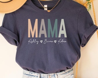 Custom Mama T-Shirt: Personalized Mom Shirt With Children's Names