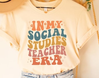 Social Studies Teacher Era T-Shirt, Retro School Gift