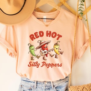 Red Hot Peppers Shirt, Red Hot Silly Peppers Tour Shirt , RHCP Graphic Unisex Shirt, Funny Vintage Womens Graphic Tee Shirt, Funny Shirt