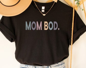 Retro Mom Bod T-shirt, Mama T-shirt, Postpartum T-shirt,Graphic T-shirt for Mom,Aesthetic Mama T-shirt, Sarcastic Mom T-shirt,Best Mom Gifts