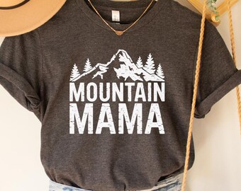 Mountain Mama Shirt, Camping Graphic Tee, Mom Hiking Shirt