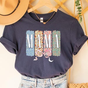 Mama T-Shirt, Floral Mama Shirt, Retro Flower Mama, Boho Mama T-Shirt, Mother&#39;s Day Gift, Mama Shirt, Mom Gift