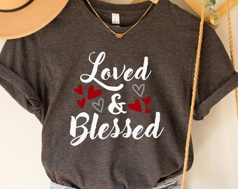 Loved & Blessed T-Shirt: Women's Graphic Tee, Nana Shirt